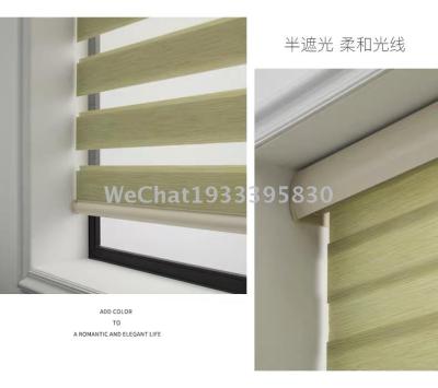 Shading Imitation Linen Soft Gauze Curtain Living Room Study Balcony Partition Louver Soft Gauze Curtain Factory Cortina Duo Roller