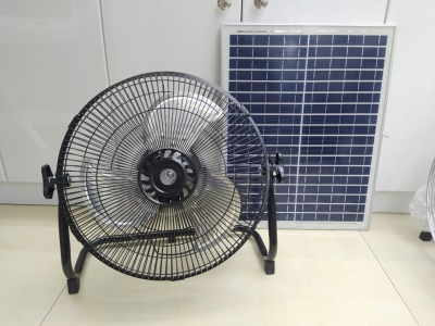 Souhui Solar Lighting Solar Fan Floor Fan 12-Speed Adjustable Fan Solar Energy Recharge Fan