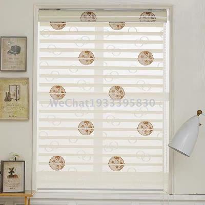 Printing Triple Shade Study Louver Curtain Guest Restaurant Roller Shutter Bedroom Double Layer Light Shade Factory Direct Sales