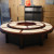 Qiqihar Resort New Chinese wood electric table to make high-end club electric marble round table