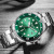 Wlisth Popular Personalized Calendar Green Black Water Ghost Waterproof Men's Watch Fashion Strong Luminous Steel Strap Quartz Watch