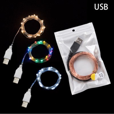 Usb color string led web celebrity colorful lights Christmas amazon decorated star lights usb waterproof copper wire lights
