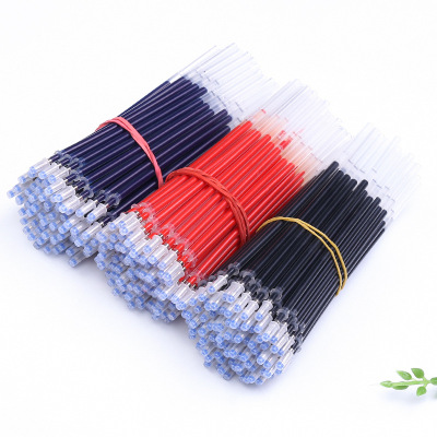 Gel Ink Pen Refill Wholesale 0.5mm Bullet Full Needle Tube Carbon Pen Refill Refill Black Red Blue Students' Supplies