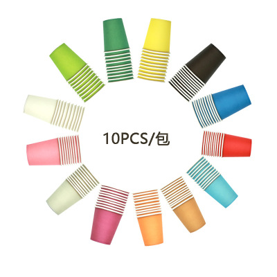 Disposable Thick Color Paper Cup DIY Monochrome Paper Cup Foreign Trade Solid Color Paper Cup Child Drawing Paper Cup