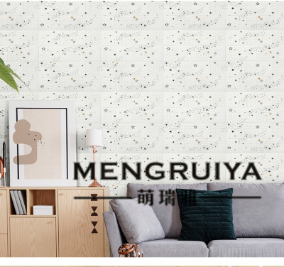Thick wallpaper warm bedroom brick soft package modern simple 3D TV background wall paper waterproof and moistureproof