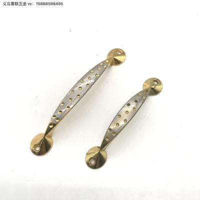 Factory Direct Sales Double Gold Glossy Handle Cabinet Wardrobe Hardware Cabinet Door Drawer Furniture Handle