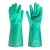 Green nitrile gloves are oil resistant, acid and alkali resistant, butadiene rubber, labor insurance, industrial gloves, mechanical and chemical cleaning