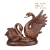 Resin Crafts Modern Minimalist Wood Color Family Three Swan Decoration Creative Living Room and Wine Cabinet Decorations Gifts