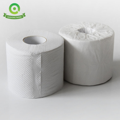 Hebei Factory Wholesale Production Semi-Wood Pulp 2-Layer Embossed Roll Paper Export Toilet Paper OEM Sales