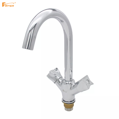 FIRMER  brass hot and cold kitchen faucet double handle mixer