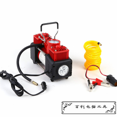 Vehicle Air Pump Portable High Power on-Board Air Pump Tire Inflation Large Vehicle High Pressure Double Cylinder