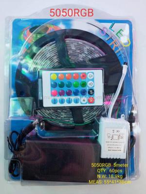 LED light band 5050RGB set 12V high voltage light band waterproof colorful remote control LED RGB soft light band