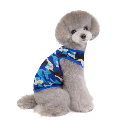 New Spring and summer pet clothes Camouflage net Vest pet small dog clothes Teddy clothing manufacturers Direct