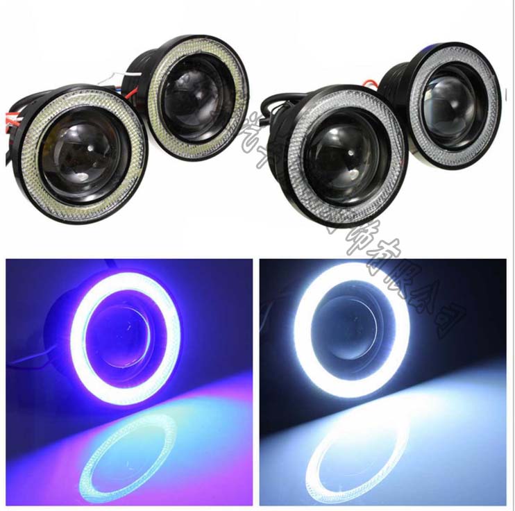 LED透镜30W雾灯 改装鱼眼日行灯 3寸带cob天使眼牛眼雾灯