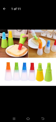 Silicone Brush Silicone Brush with Oil Bottle