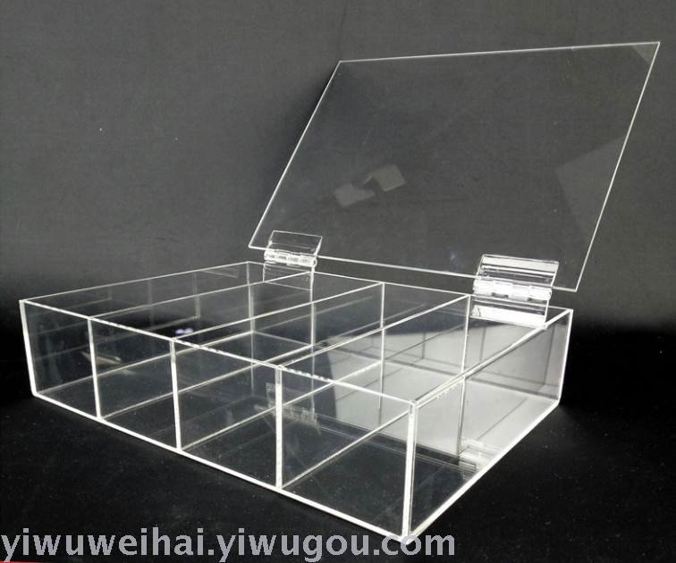 透明 亚克力合页盖子 亚克力盒子