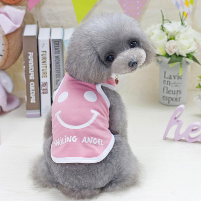 Summer dog smile vest pet dog clothing Teddy bear dog clothing wholesale