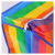 Rainbow vertical strip wrapped bottom woven bag PP color strip plastic bag tote bag custom plastic woven bag lattice bag