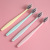 Creative Macaron plain toothbrushes Japanese style no print with bamboo charcoal adult soft bristles 4 pieces toothbrush manufacturer wholesale