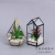 Geometric Transparent Glass flower room Furniture Hanging Micro Landscape Art Glass Vase