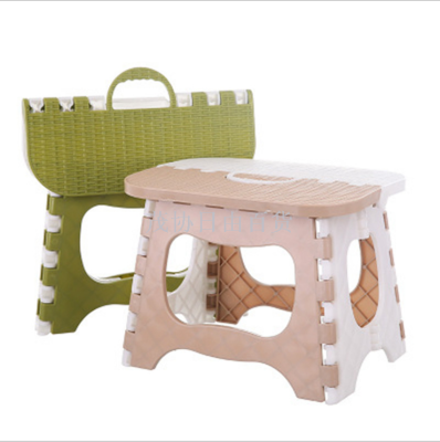 Plastic folding stool outdoor portable folding chair train small stool household mini bench