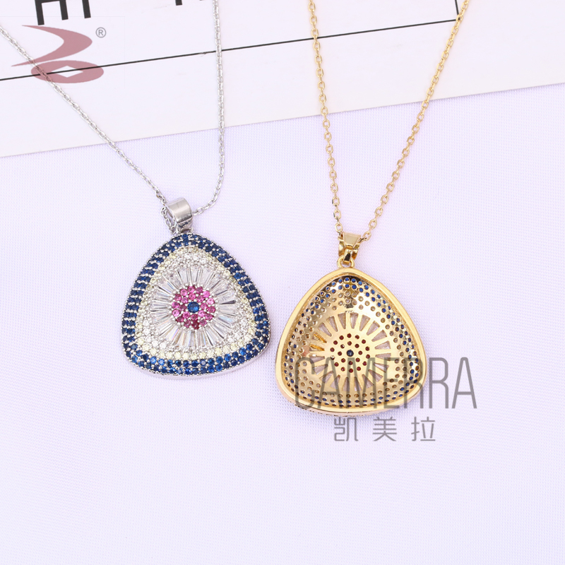 欧美精致时尚外贸饰品 铜合金小颗粒锆石镶嵌时尚项链 可调节长短