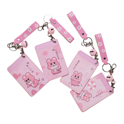 New girl cute cartoon card package student card set campus meal card can be customized LOGO