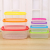 Kitchen hotel with transparent plastic tupperware rectangular food box refrigerator with colorful cover storage box