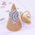 Colorful Color Fan Shape Zircon Micro Design Hot Annual European American Style Popular Ladies Fashion Ring