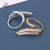 Hot Sale Annual European American Style Popular Ladies Fashion Ring Golden yin se kuan Simple Ear of Rice-Zircon Micro