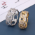 Imitation Chains before and after Link Designing Jewelry Ring Rose Gold yin se kuan Fashion Interlacing Ring