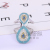 The Size of the Tear-Drop Shape Context Corresponding to the Design Colorful Spot Drill wei xiang Design Ladies Wild Fashion Ring