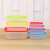 Kitchen hotel with transparent plastic tupperware rectangular food box refrigerator with colorful cover storage box