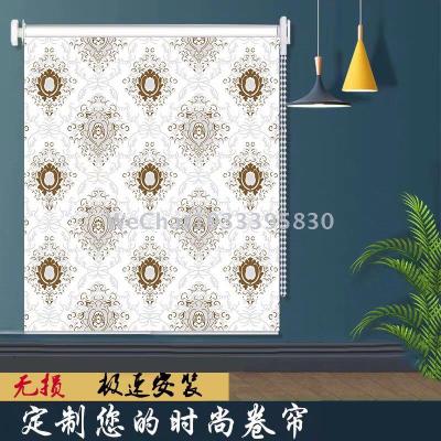 Factory Direct Sales Living Room Bedroom Study Room Darkening Roller Shade Curtain 3D Jacquard Full Room Darkening Roller Shade Finished Products Foreign Trade Wholesale