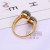 European and American Personalized Three-Dimensional Sphere Shape Micro-Inlaid Zircon Ring Hot Fall Winter Popular Women's Colorful Department Ring