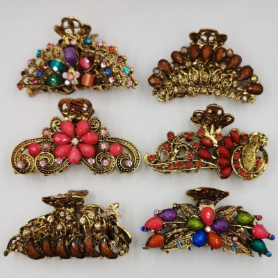 Retro Big Hair Claws Bath Tray Hair Clip Alloy Headwear Hairpin Wholesale Ornament Large Paw