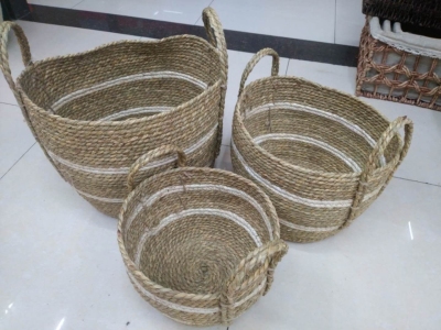 Handmade Woven Pu Grass Storage Lou