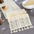 Classical Nordic Ins Lace Dining Table Table Runner Weave Vintage Korean Table Runner Tea Table Flag Fabrics Tablecloth Bed Runner