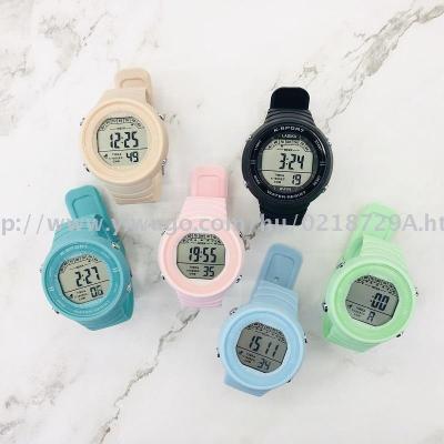 New summer swimming candy color electronic watch INS wind multi-functional sports student watch