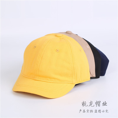 Spring and Summer Solid Color Baseball Cap Female Peaked Cap Men's Casual Hat Big Head Sun Hat