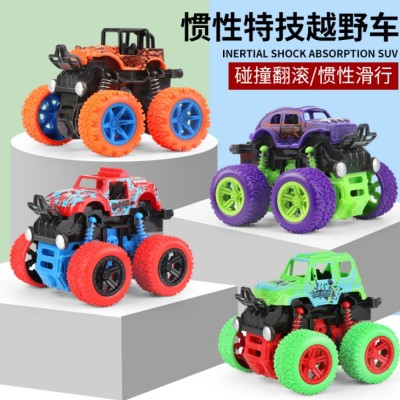 Tiktok Red Children Toy Four-Wheel Drive Inertia Stunt off-Road Vehicle Model Boy Toy Car Stall Toy Gift