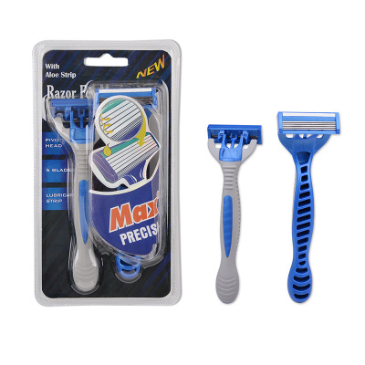 MAX five layer stainless steel razor men 's the disposable manual razor induction rotating head