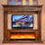 American solid wood fireplace LED stove core 1.8m custom fireplace