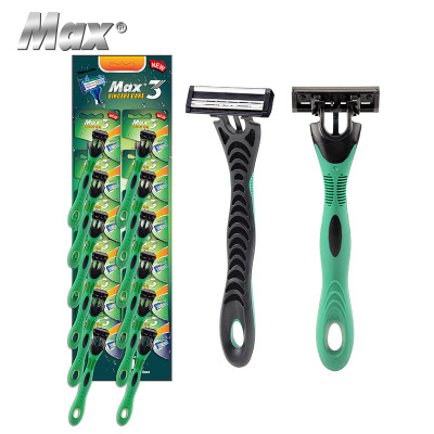 MAX 's new manual razor the disposable razors men' s manufacturers three layer stainless steel blade shaver
