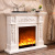 European 1.2 meter fireplace American country solid wood fireplace simulation fire heating electric mantel