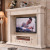 European fireplace TV cabinet solid wood 2 meters fireplace background wall American mantel