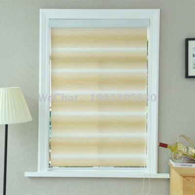 Shading Artificial Linen Gradient Soft Gauze Curtain Living Room Study Balcony Louver Soft Gauze Curtain Factory Cortina Duo Roller