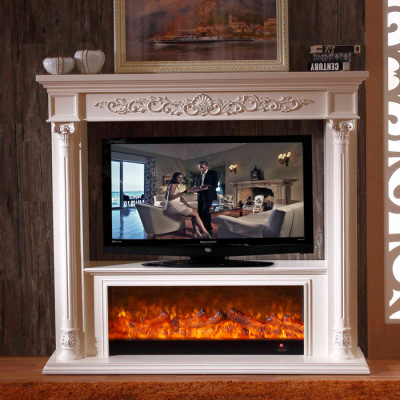 American solid wood fireplace LED stove core 1.8m custom fireplace