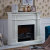 American style solid wood fireplace frame with real fire for heating fireplace core