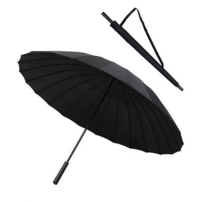 24-Bone Umbrella Customized Business Advertising Umbrella Printing Logo Solid Color Super Wind-Resistant Sun-Proof UV-Proof Umbrella